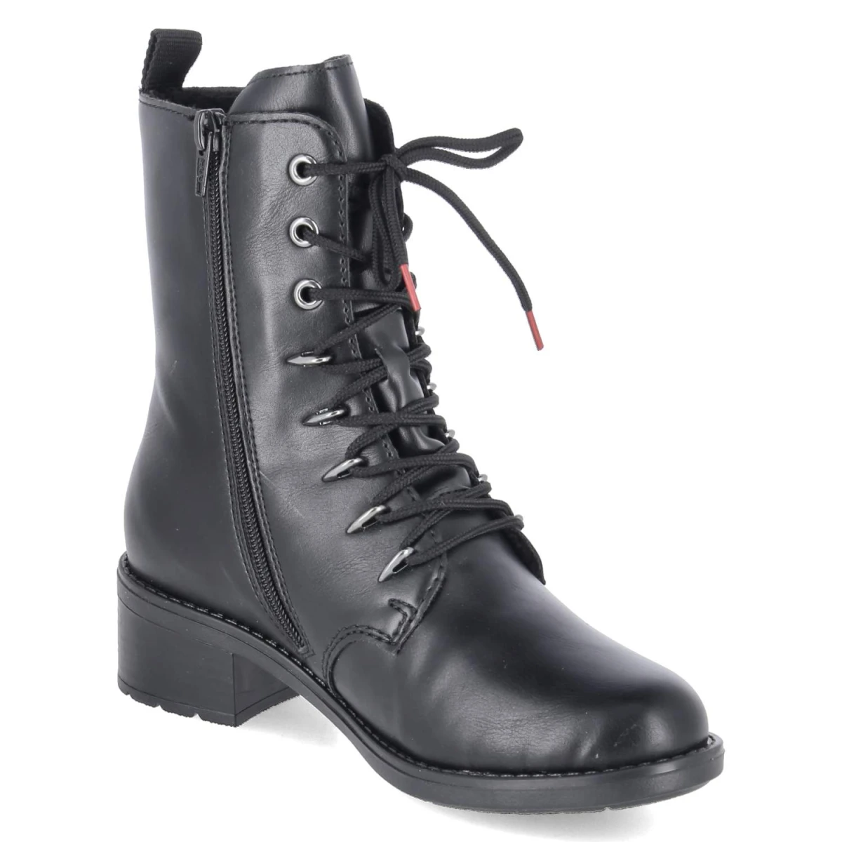 Schnürstiefeletten - schwarz