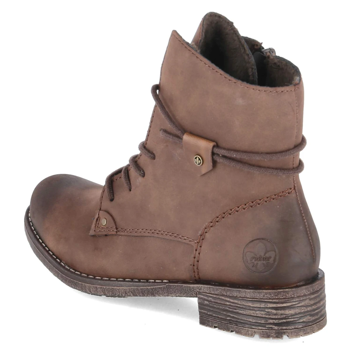 Schnüstiefeletten - BRAUN