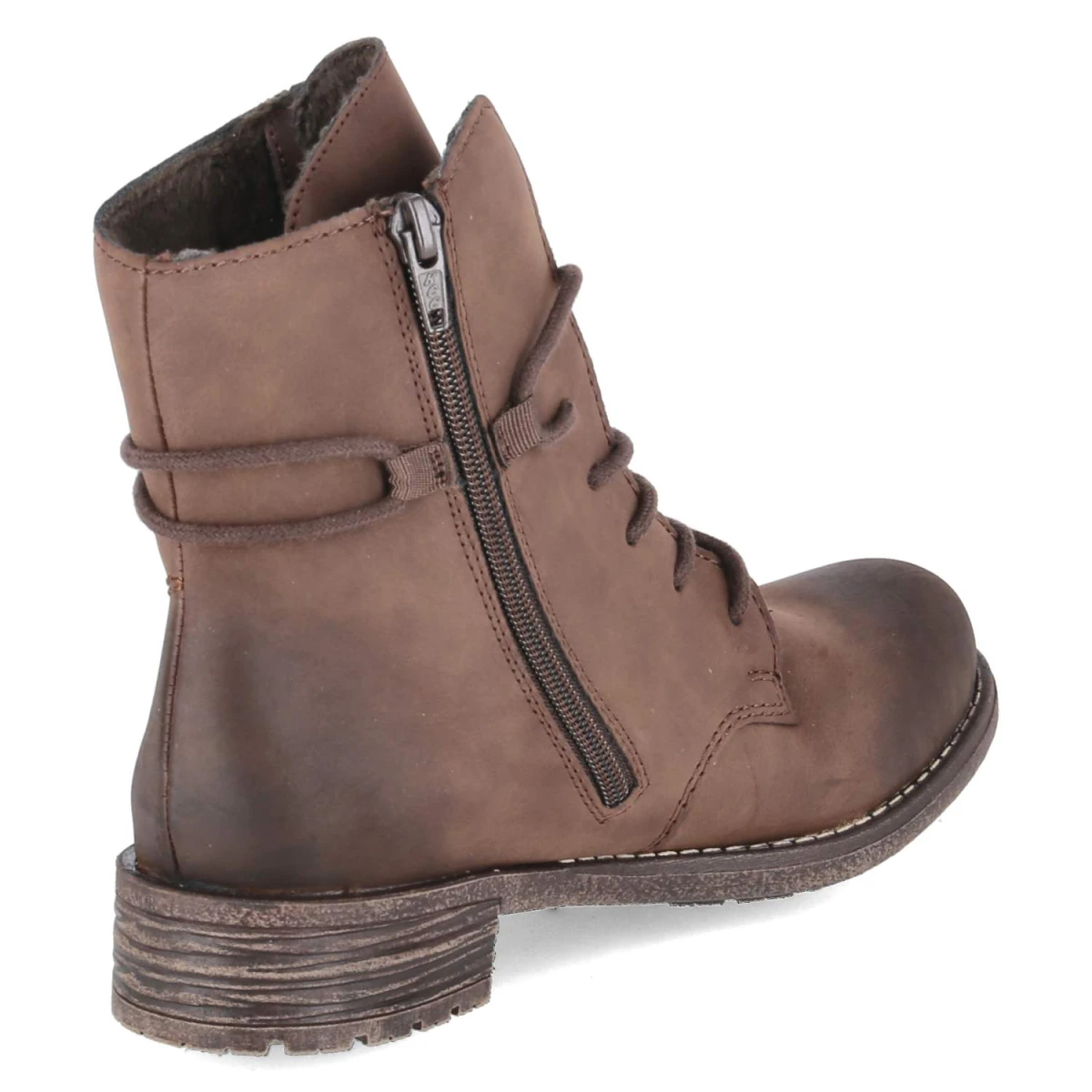 Schnüstiefeletten - BRAUN