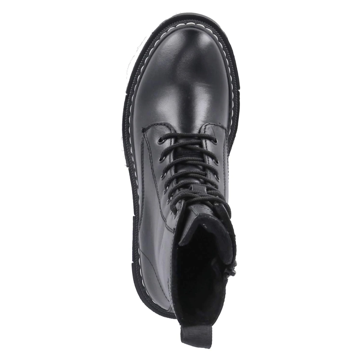 Schnürstiefeletten - BLACK LEATHER