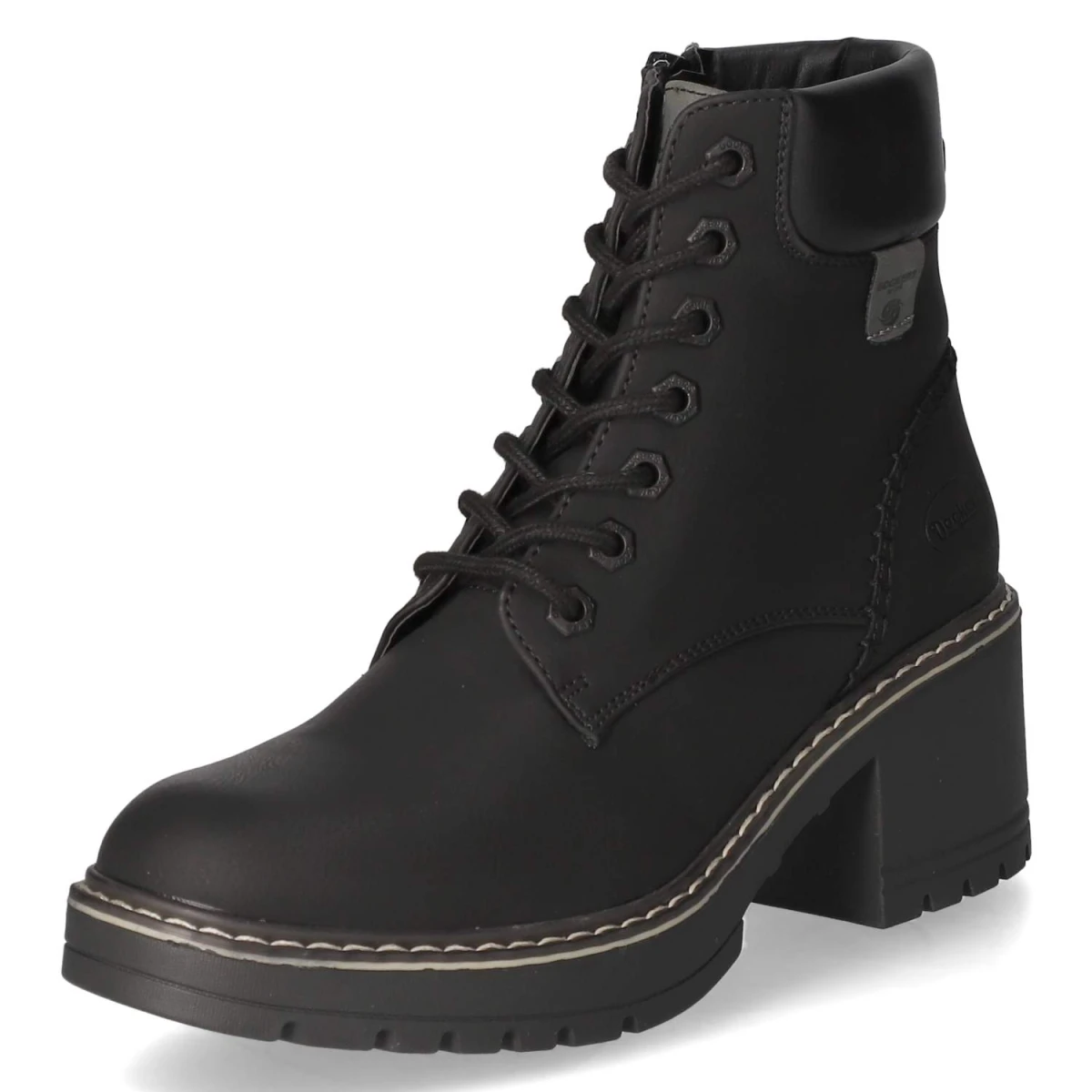 Schnürstiefeletten - schwarz