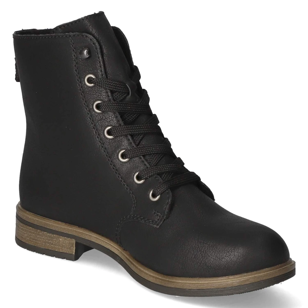 Schnürstiefeletten - schwarz