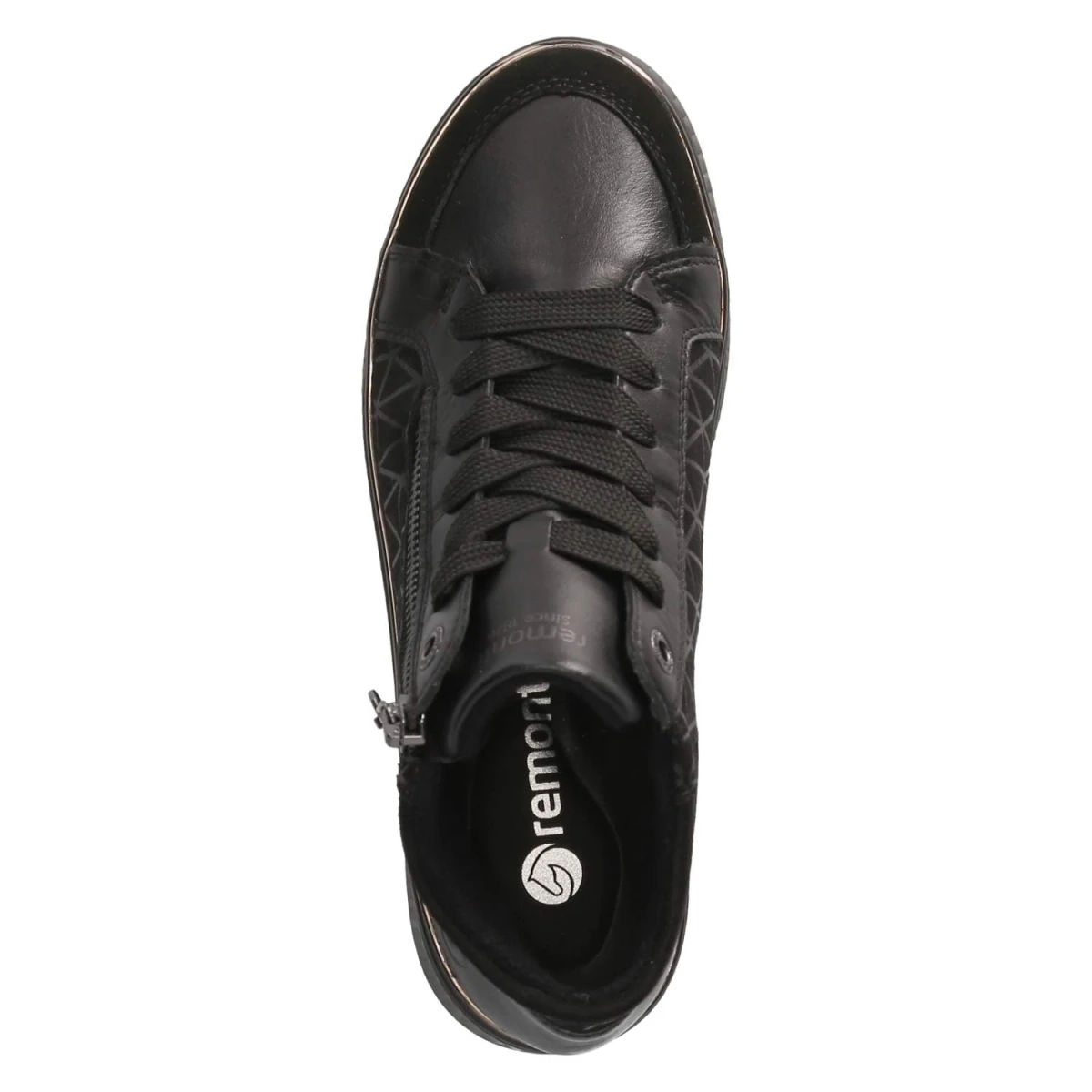 Schnürstiefeletten - schwarz