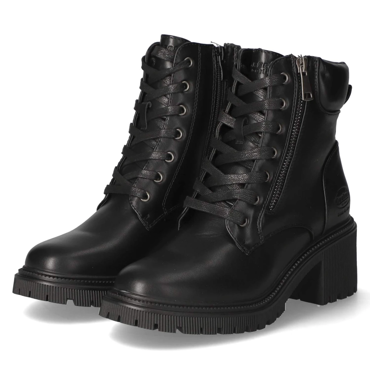 Schnürstiefeletten - schwarz