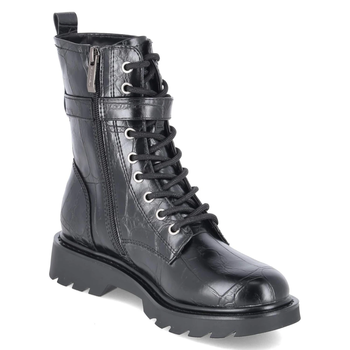 Schnürboots - BLACK CROCO