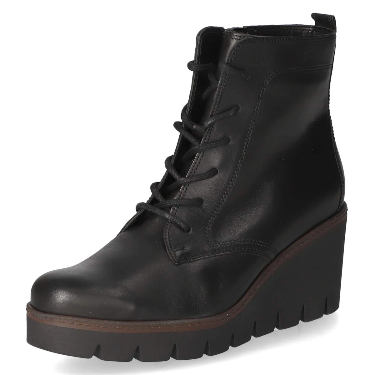 Schnürstiefeletten - schwarz (cognac)