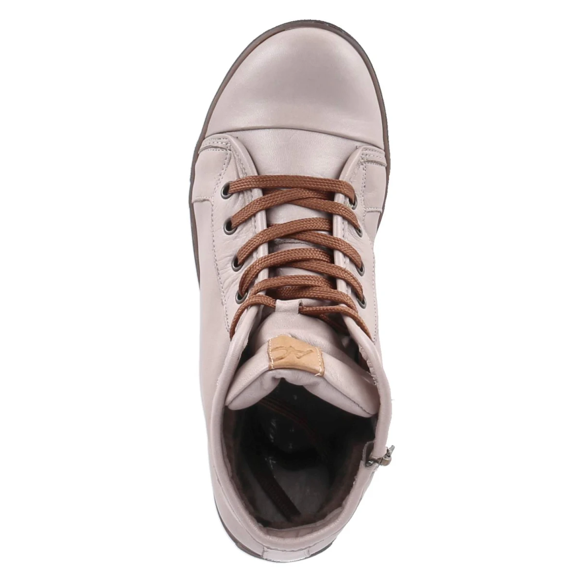 Schnürstiefeletten - dark stone/brandy