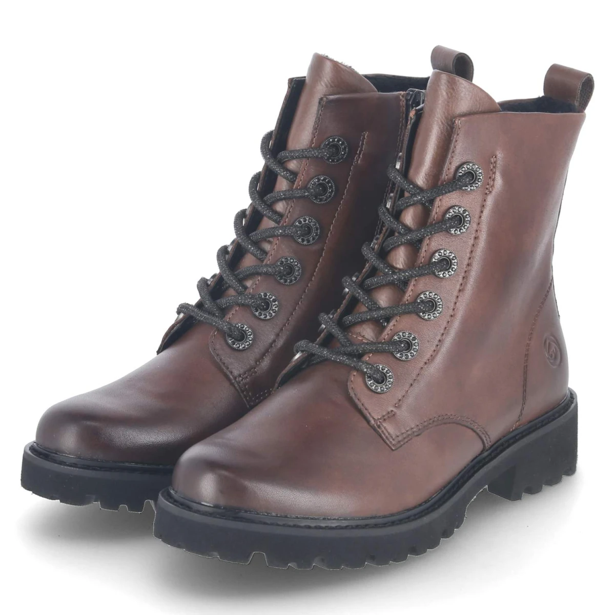 Schnürstiefeletten - braun