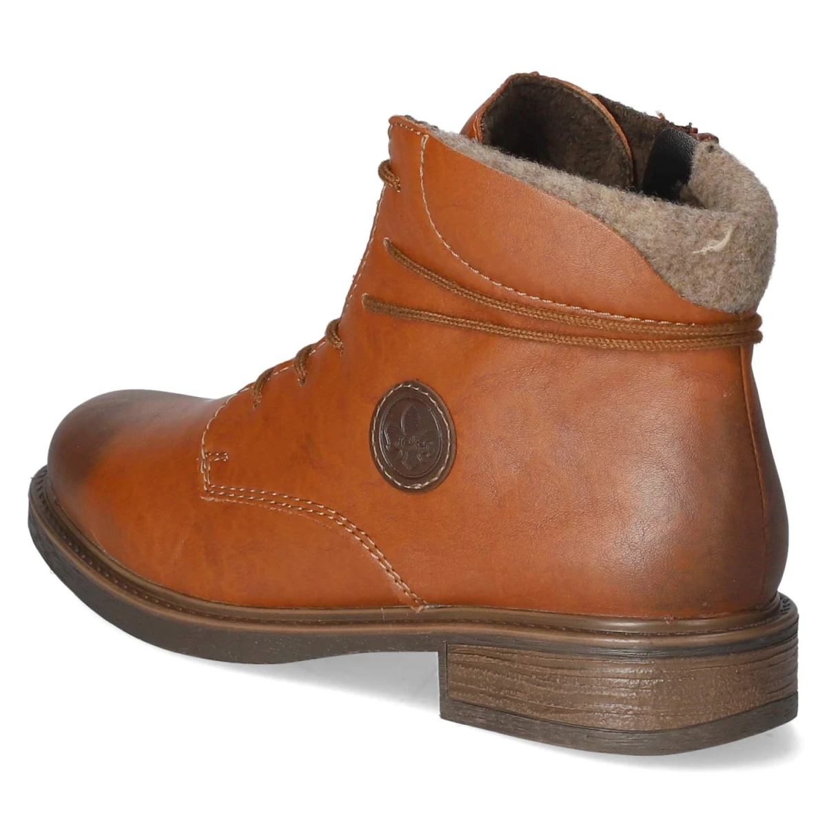 Schnürstiefeletten - BRAUN