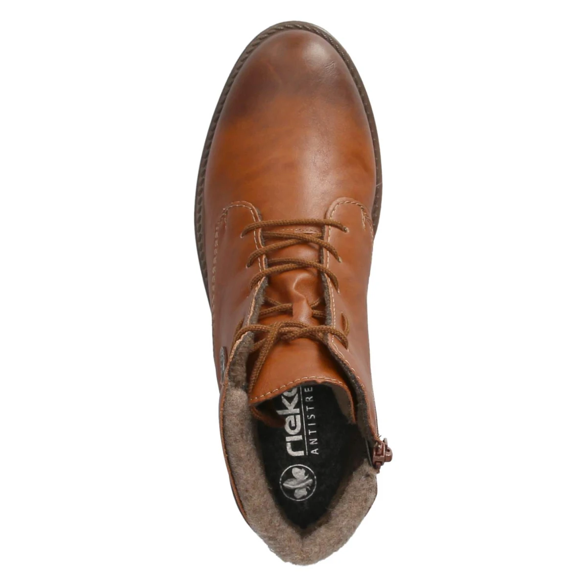 Schnürstiefeletten - BRAUN