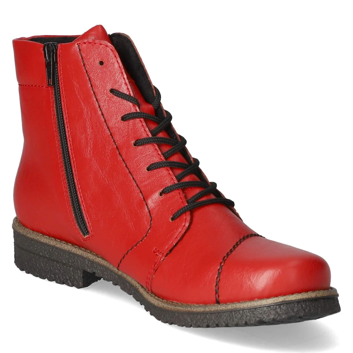 Schnürstiefeletten - rot