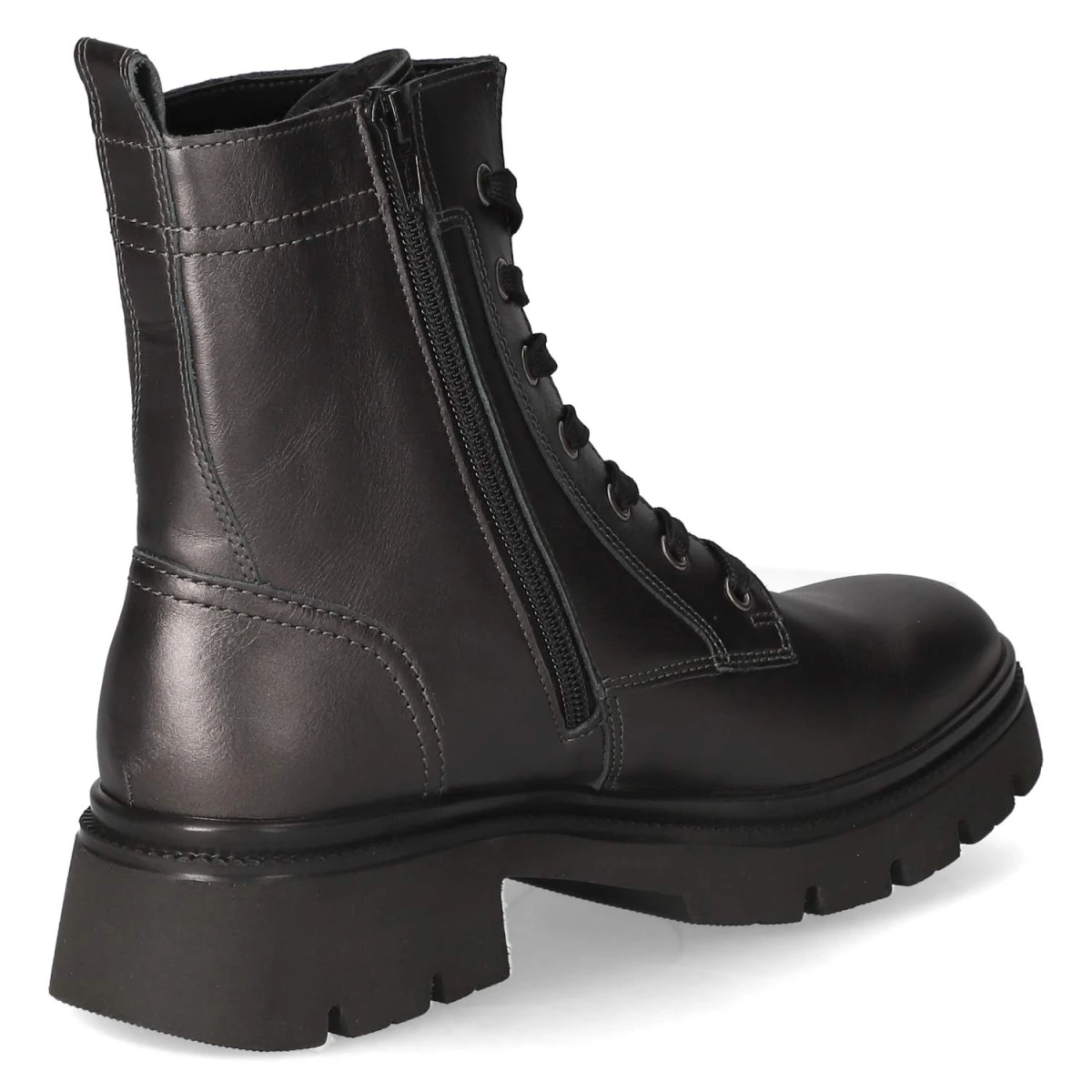 Schnürstiefeletten - antiksilber