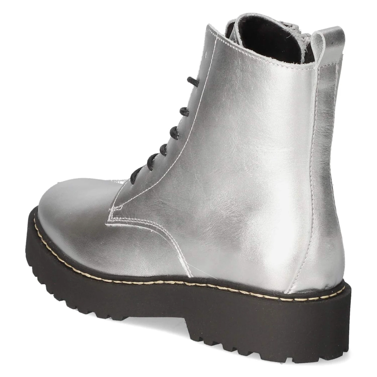 Schnürstiefeletten - silver