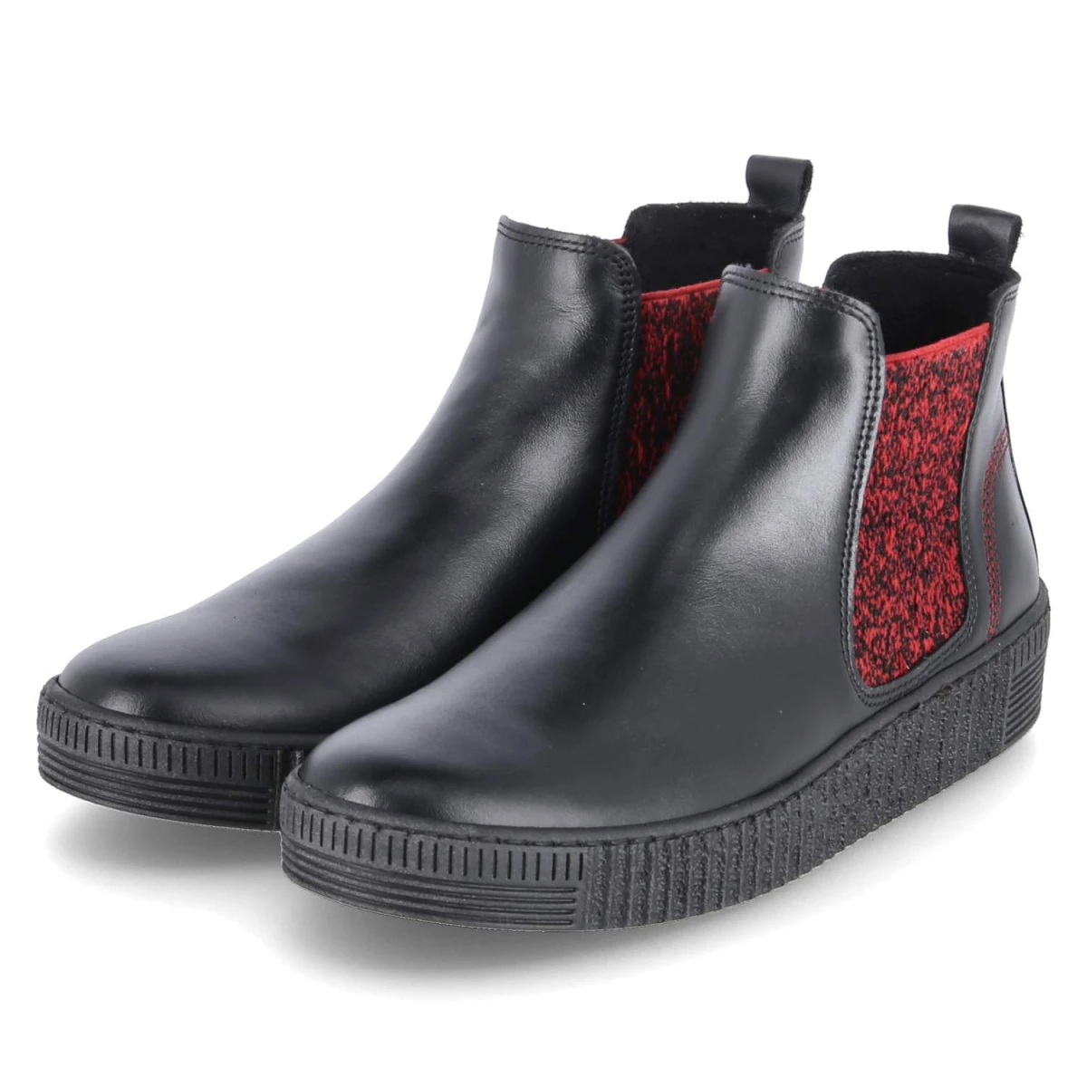 Chelsea Boots - schwarz/rot