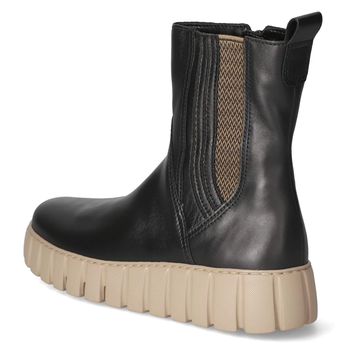 Chelsea Boots - schw./beige(Micro)