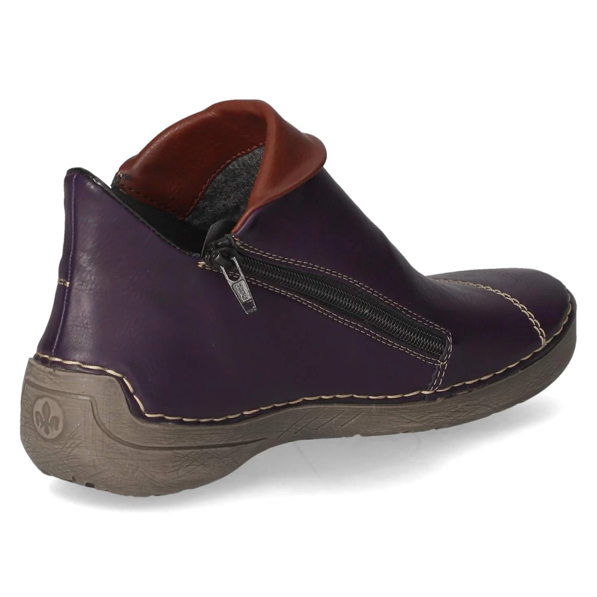 Stiefeletten - aubergine/brown/honig/jeans/wi