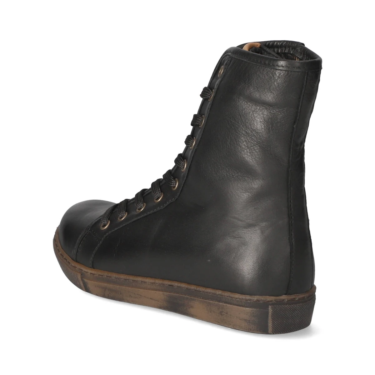 Schnürstiefeletten - schwarz/ brandy