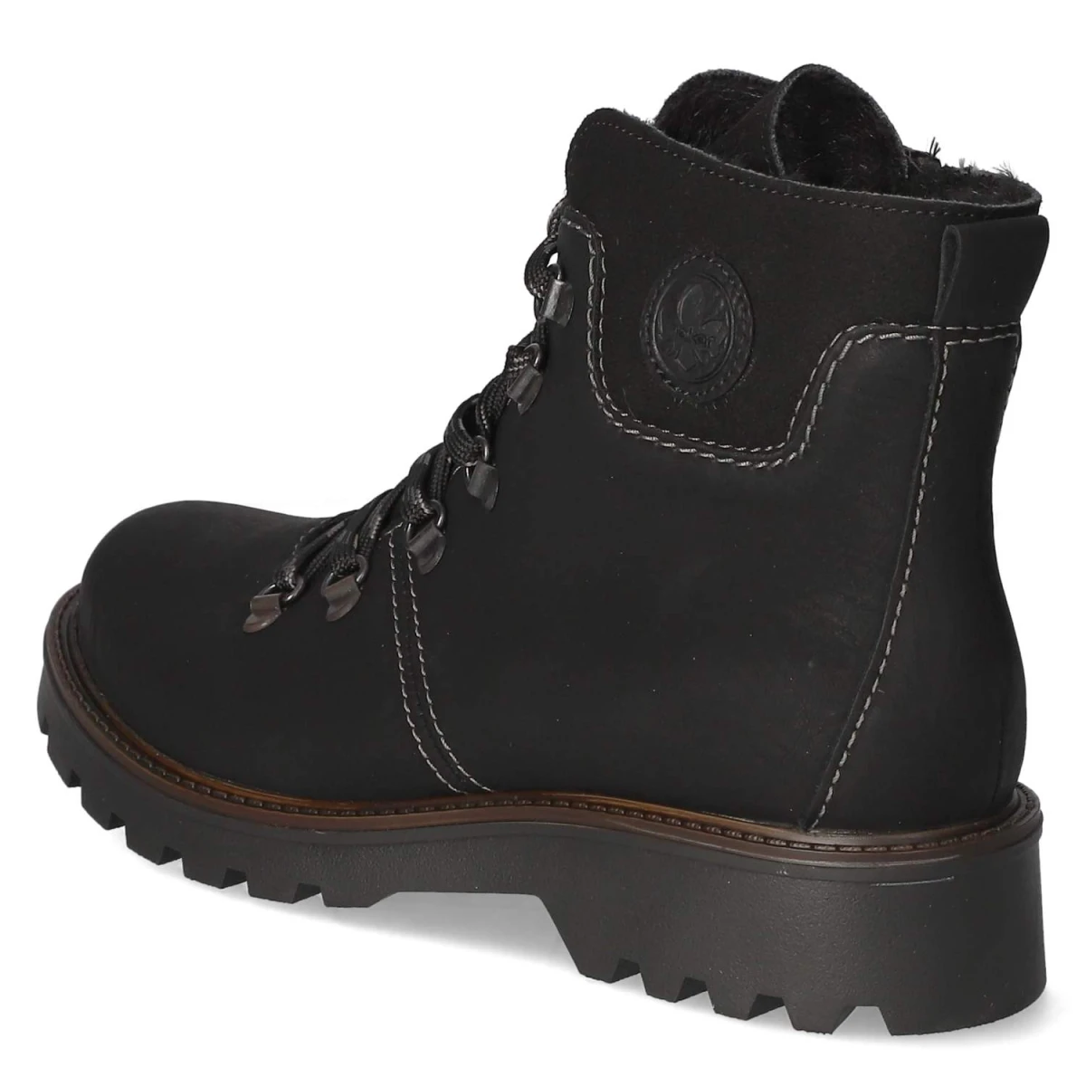 Schnürstiefeletten - schwarz