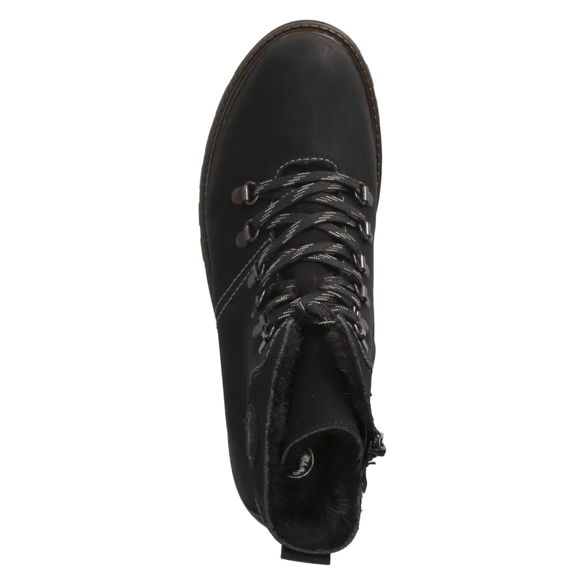 Schnürstiefeletten - schwarz