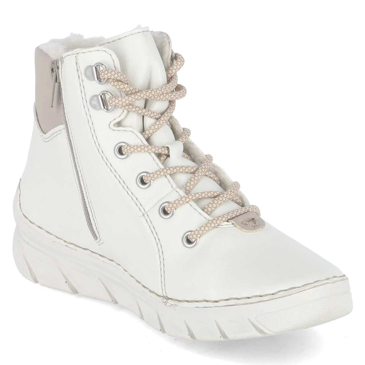 Schnürstiefeletten - weiss