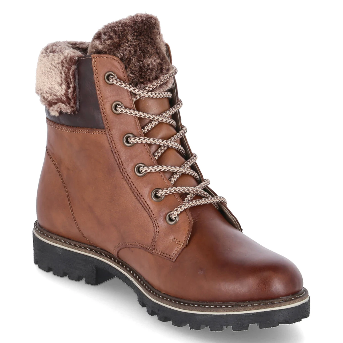 Winterstiefeletten - braun kombi