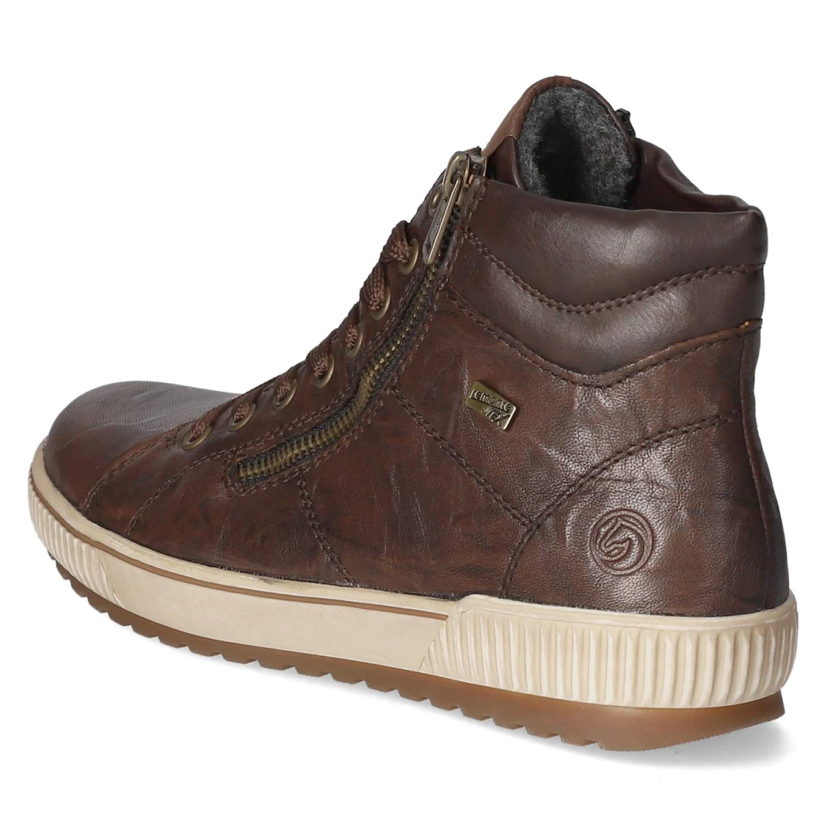 Schnürstiefeletten - BRAUN