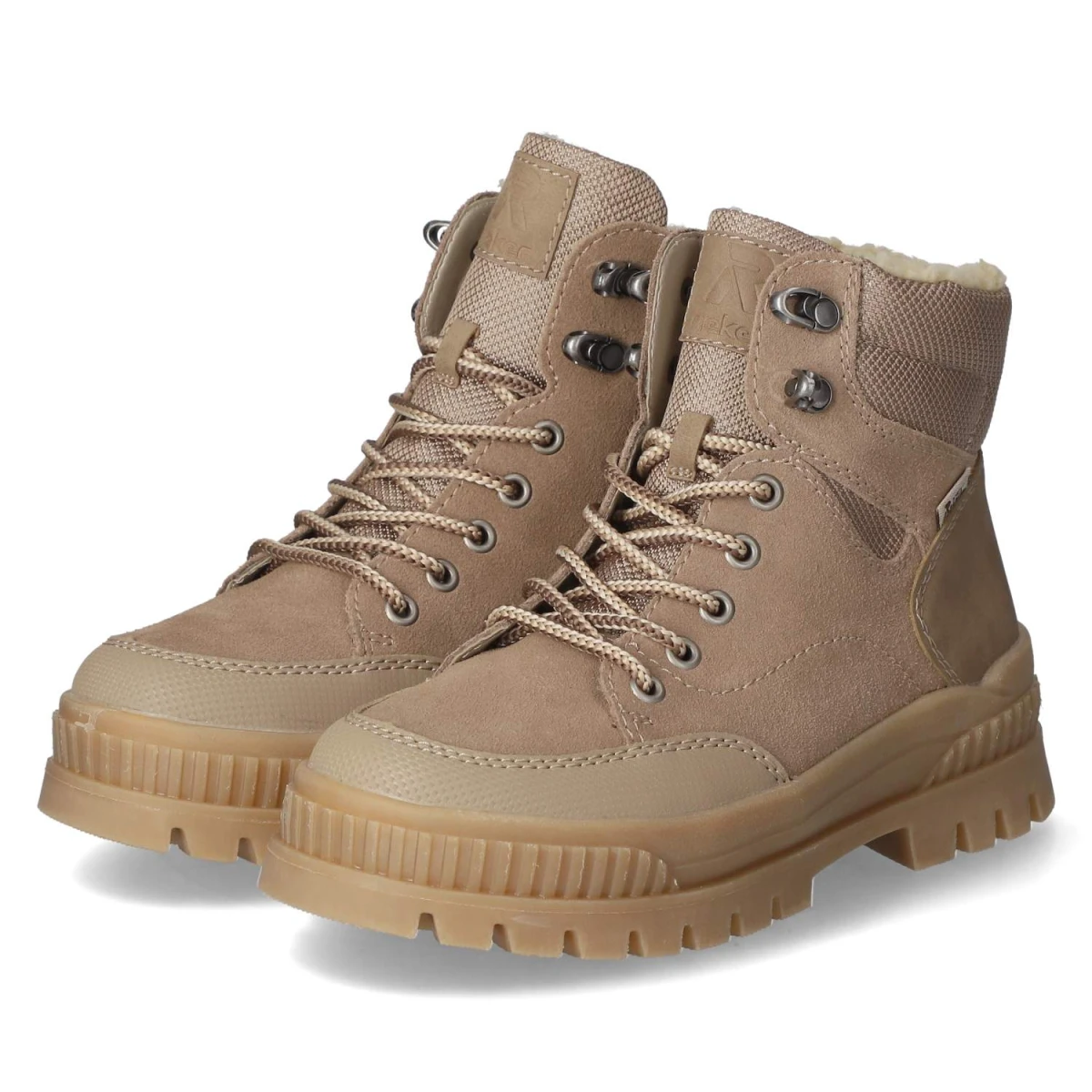 Schnürstiefeletten - BEIGE