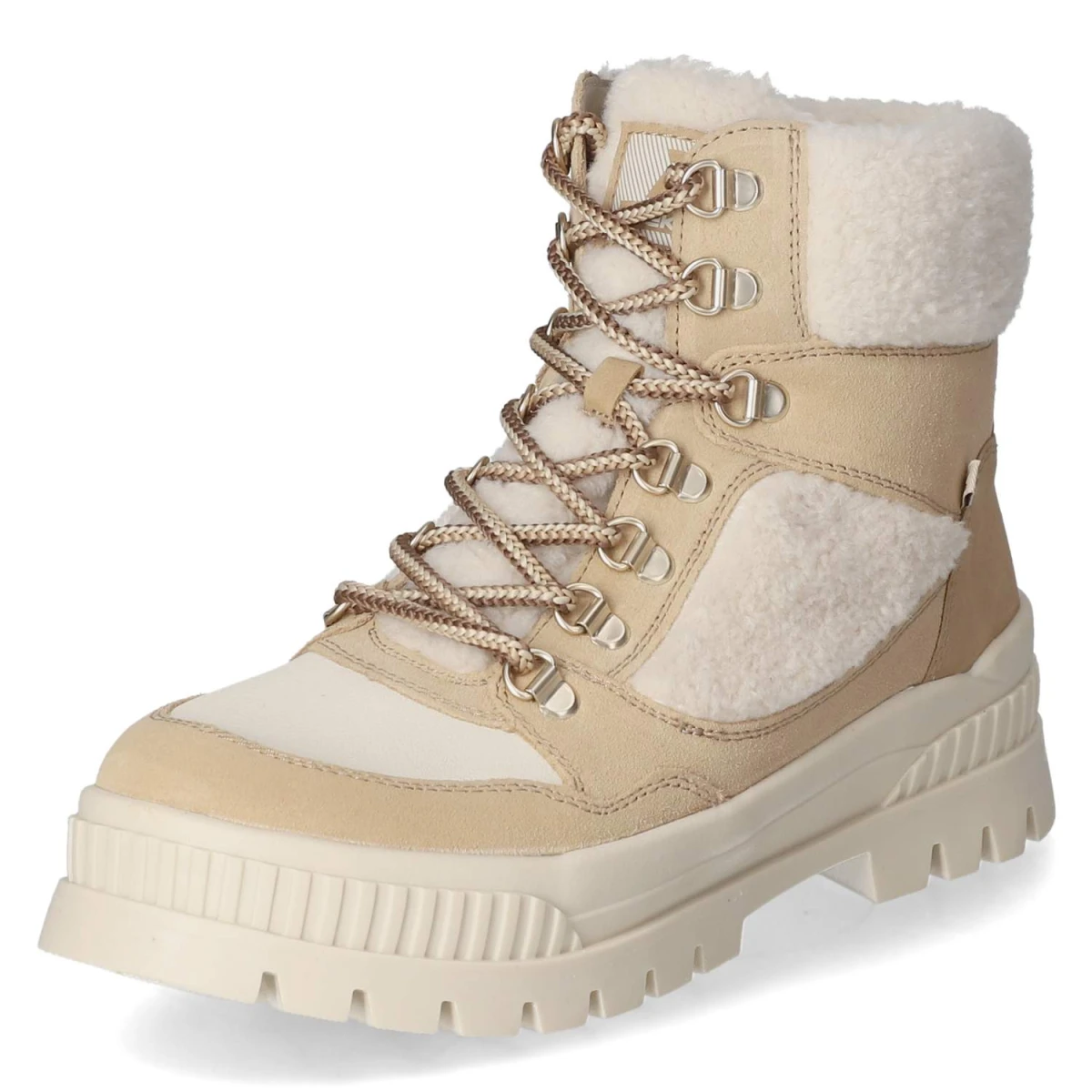 Schnürstiefeletten - BEIGE