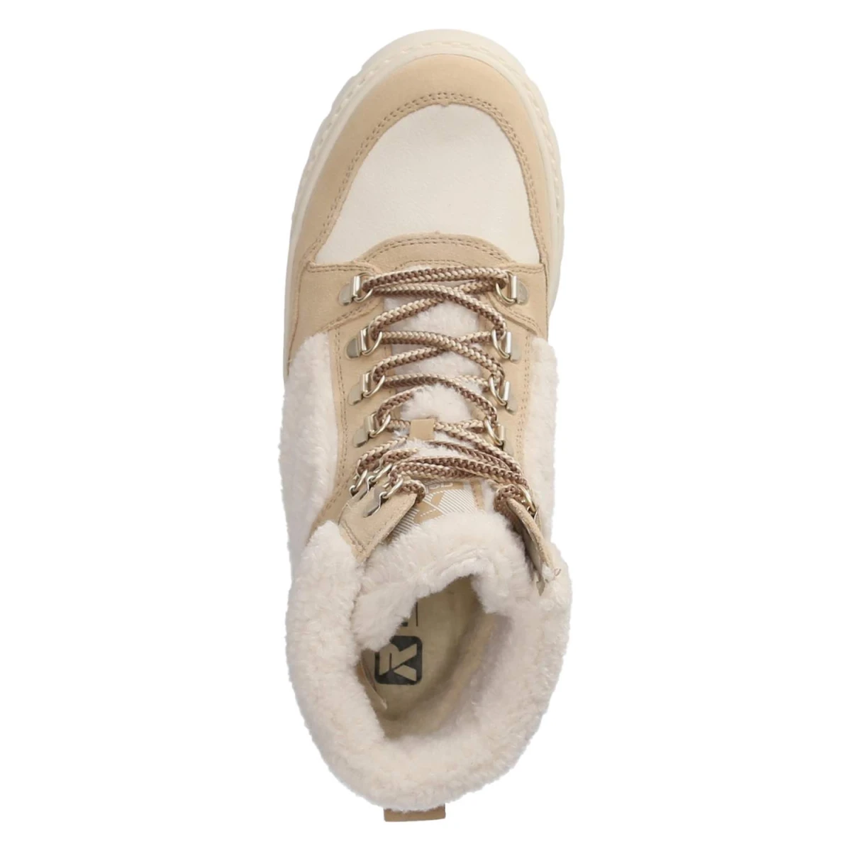 Schnürstiefeletten - BEIGE