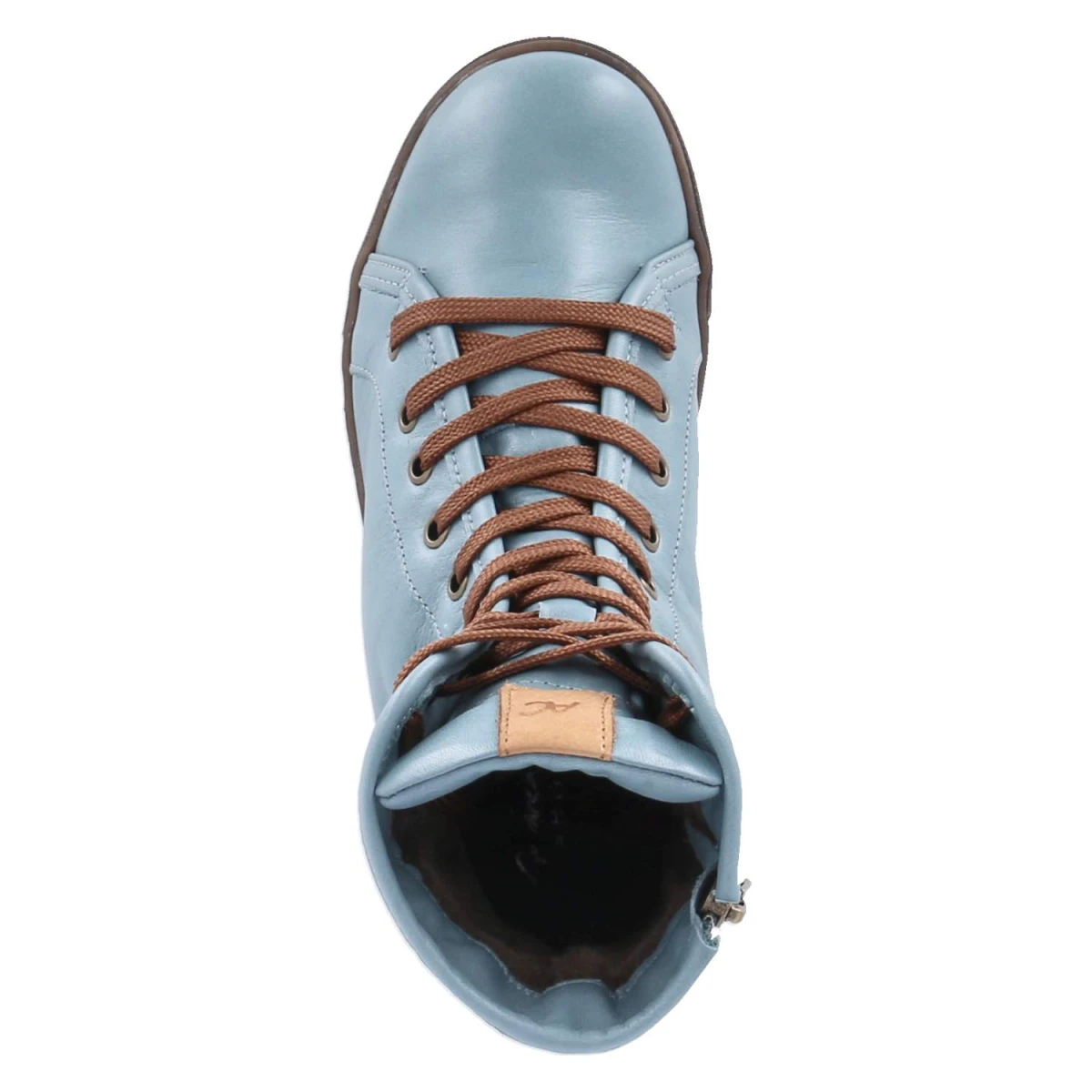 Schnürstiefeletten - petrol/ brandy