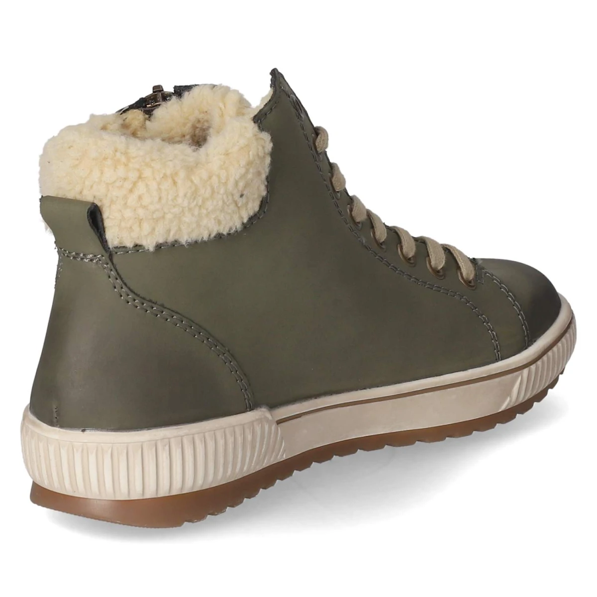 Schnürstiefeletten - grün kombi