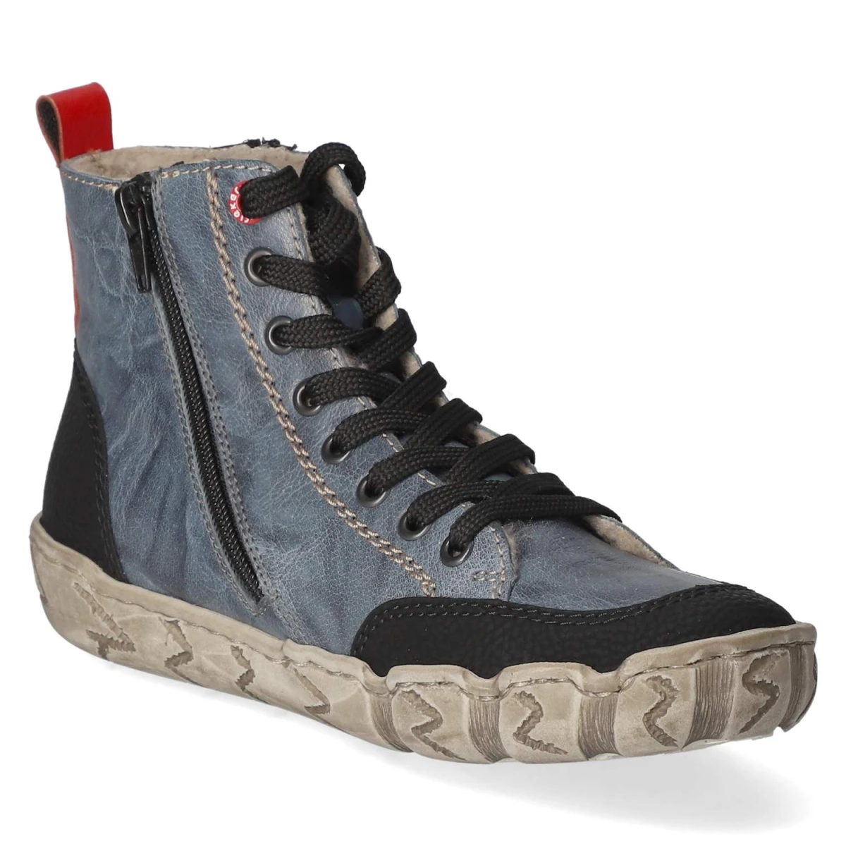 Schnürboots - blau Kombi