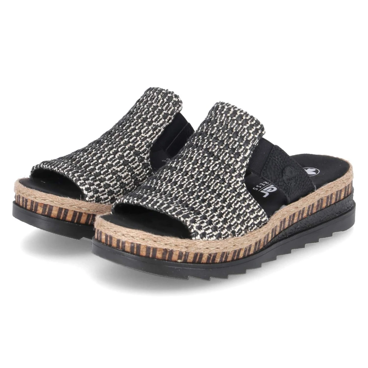 Pantoletten - schwarz- kombi