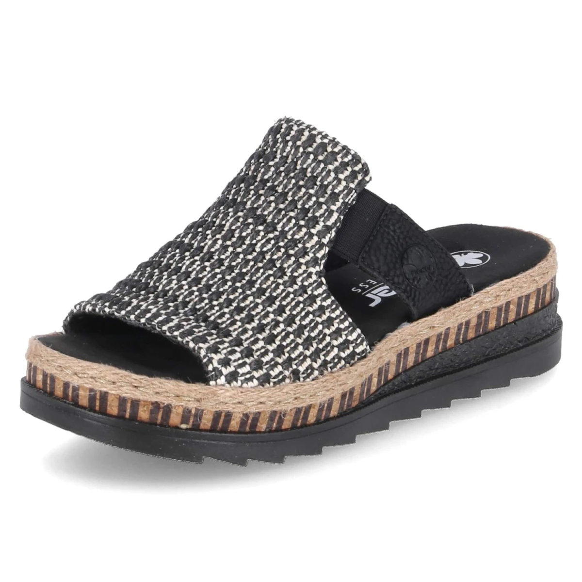 Pantoletten - schwarz- kombi