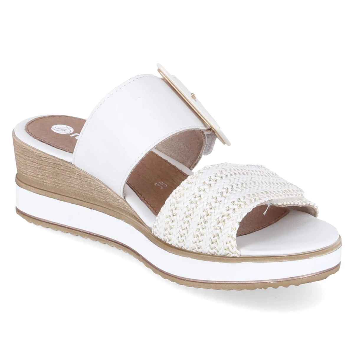 Pantoletten - weiss-kombi