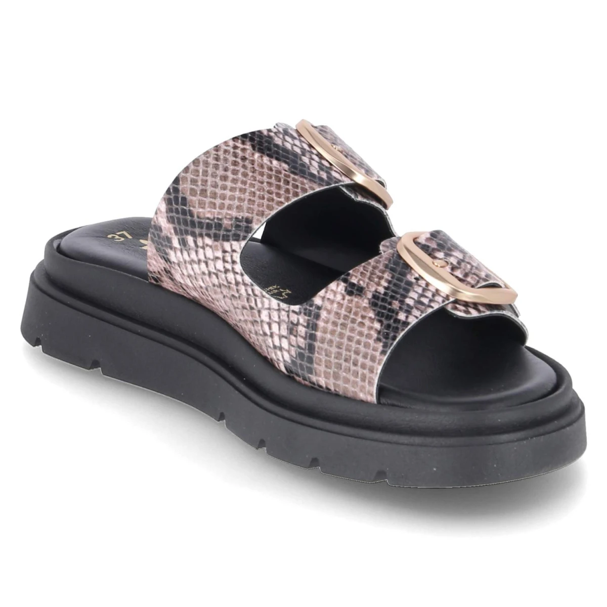 Pantoletten - BEIGE SNAKE