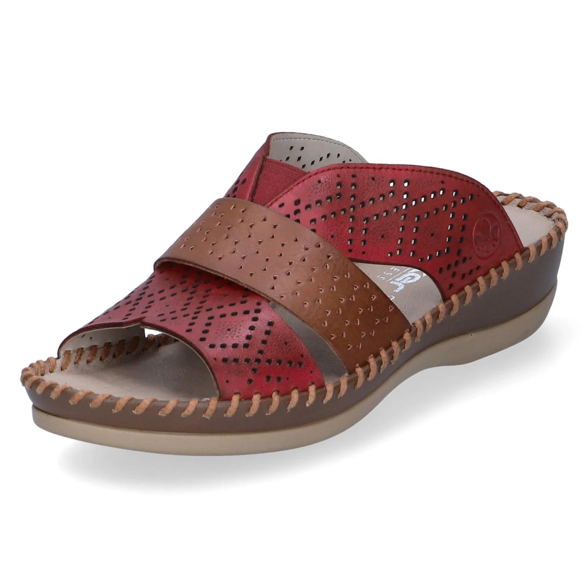 Pantoletten - burgund/cayenne