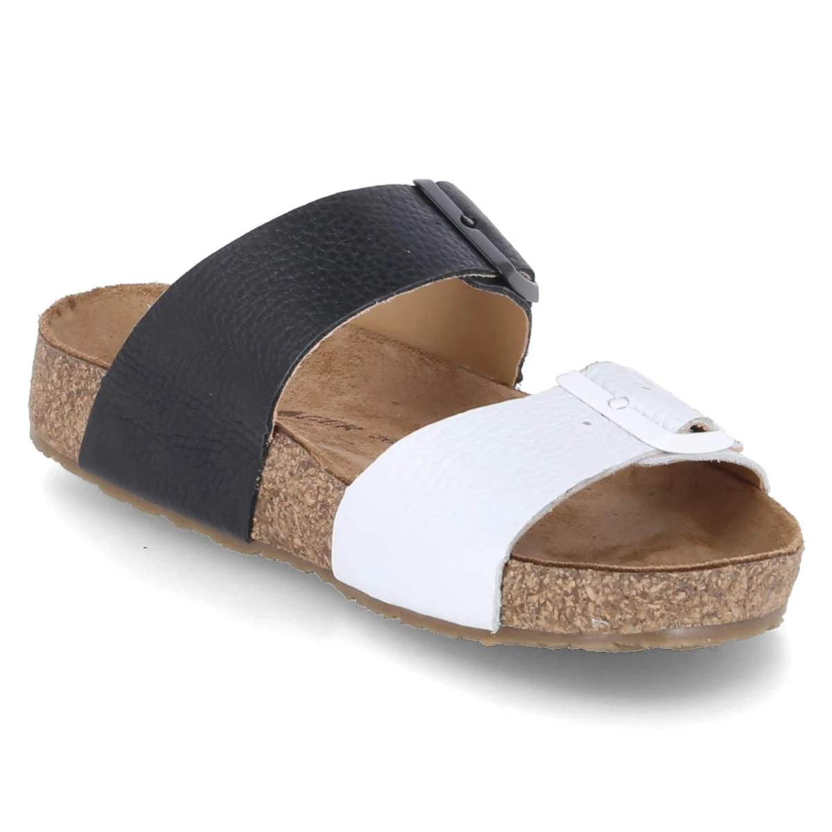 Pantoletten ANDREA - weiss/schwarz