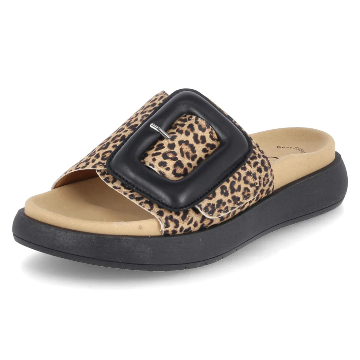 Pantoletten - natur/schwarz