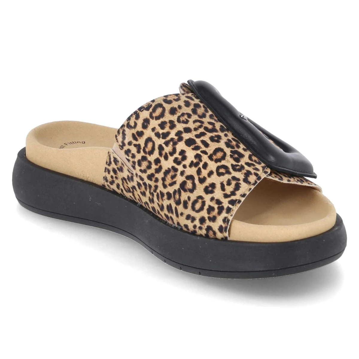 Pantoletten - natur/schwarz