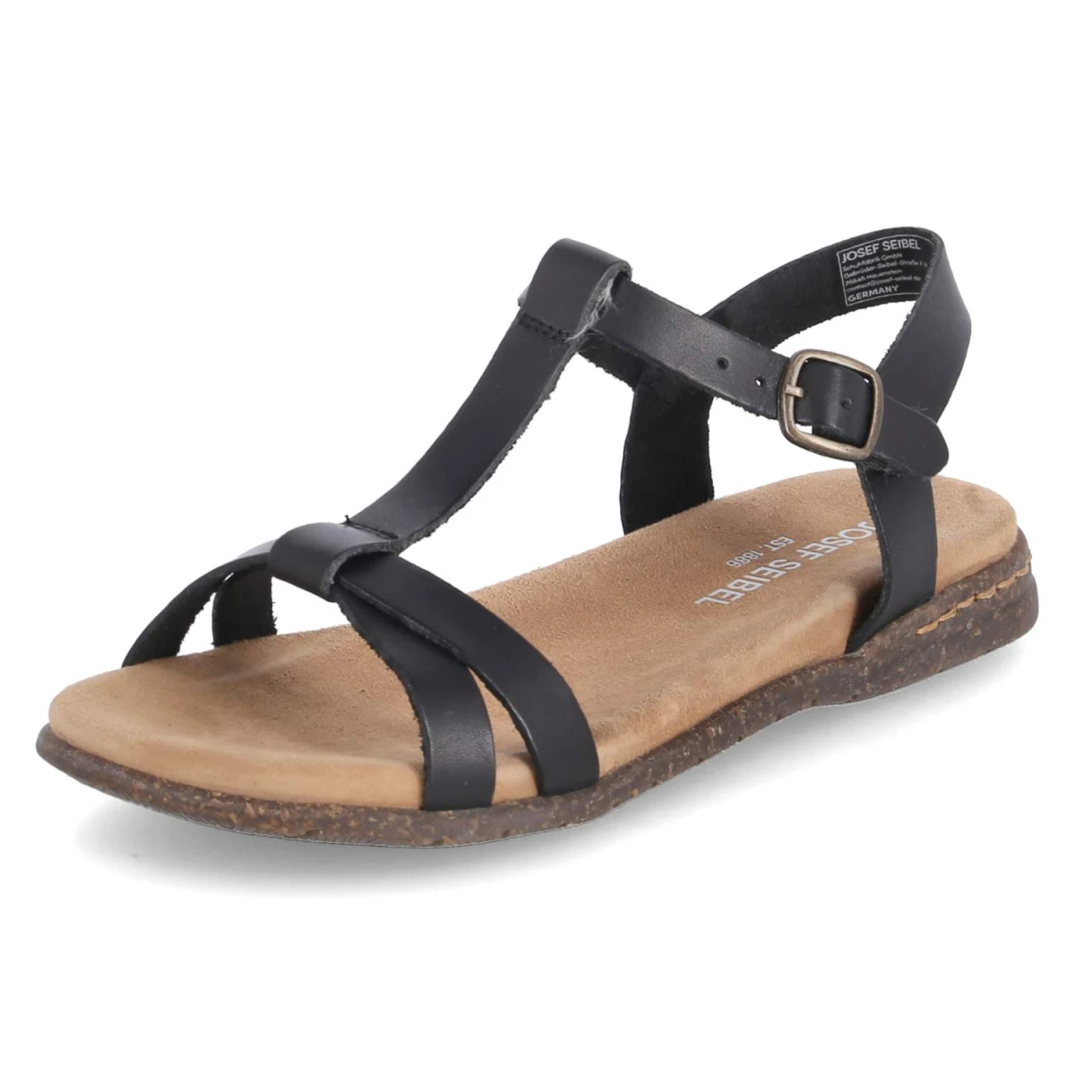T-Steg-Sandalen FABRICIA 01 - schwarz