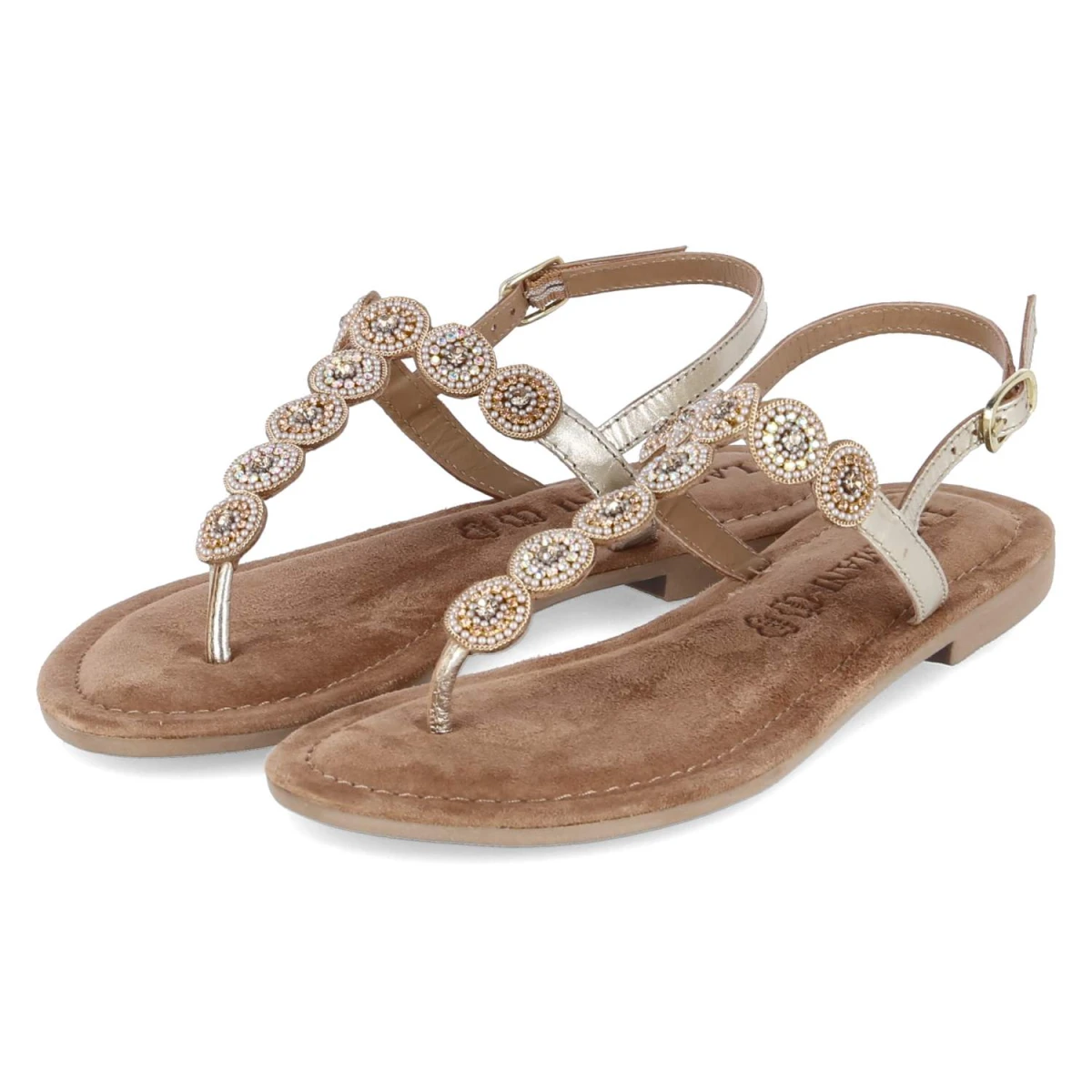 Zehentrenner-Sandalen - gold