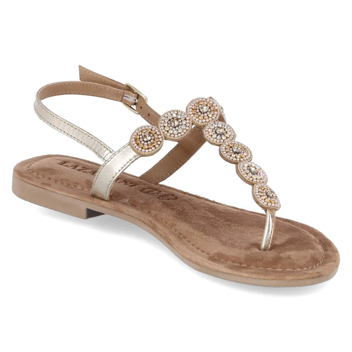 Zehentrenner-Sandalen - gold