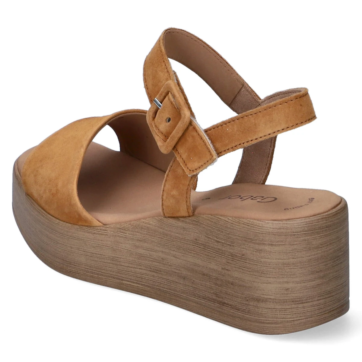 Keilsandaletten - cognac (holz)