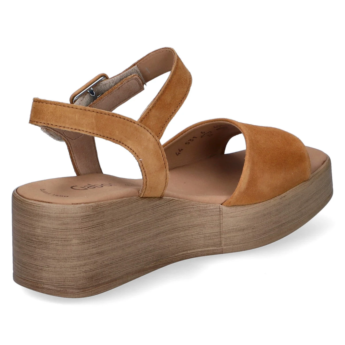 Keilsandaletten - cognac (holz)