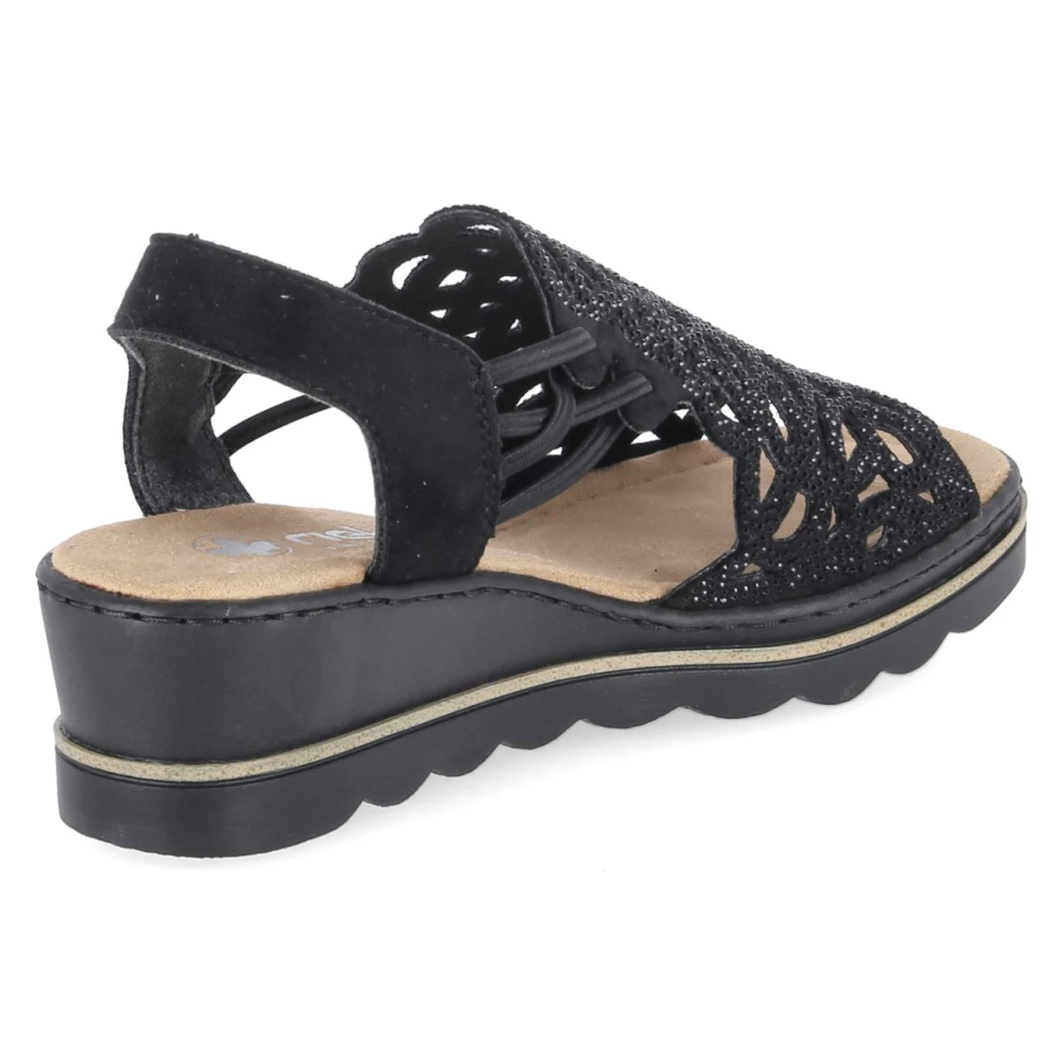 Keilsandaletten - SCHWARZ