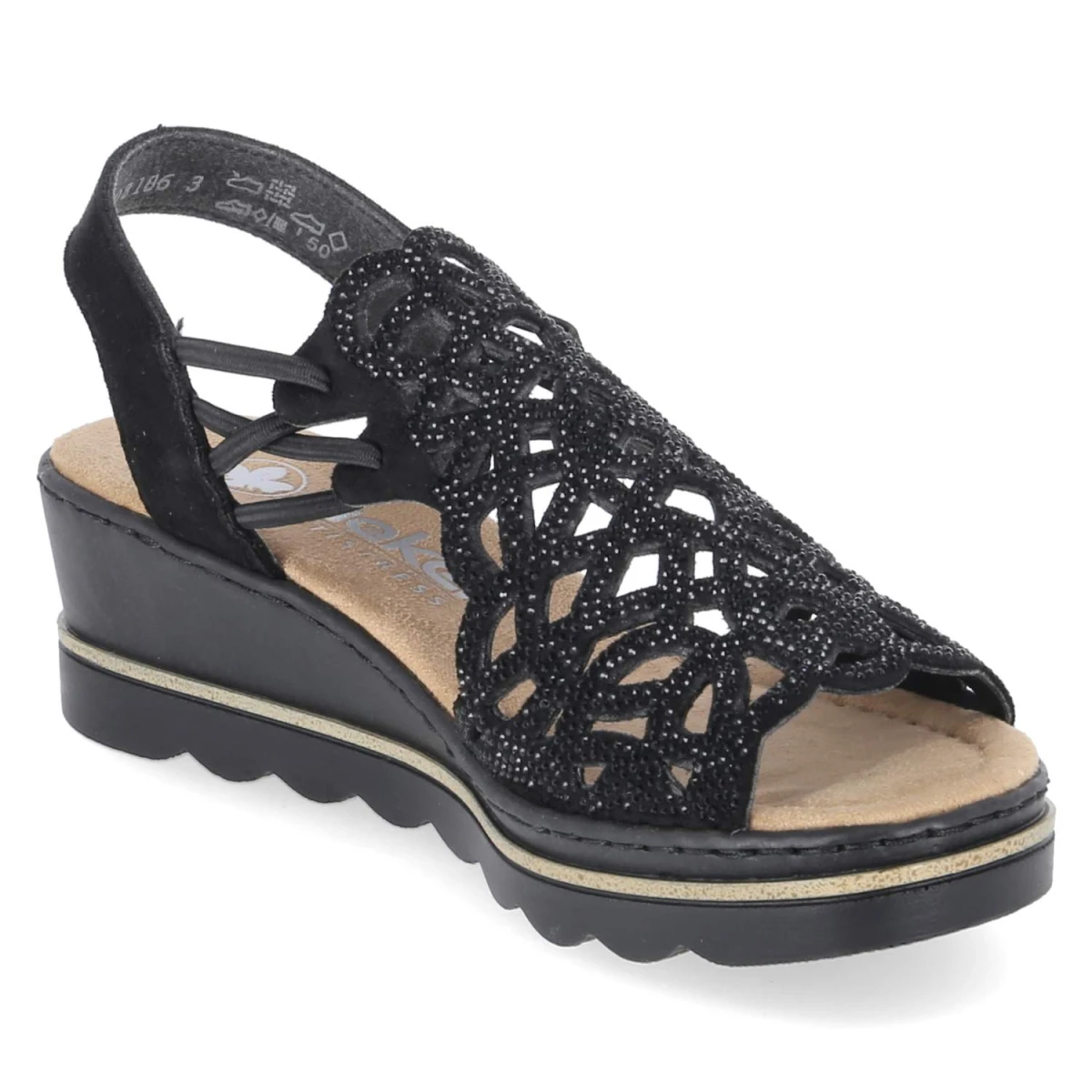 Keilsandaletten - SCHWARZ