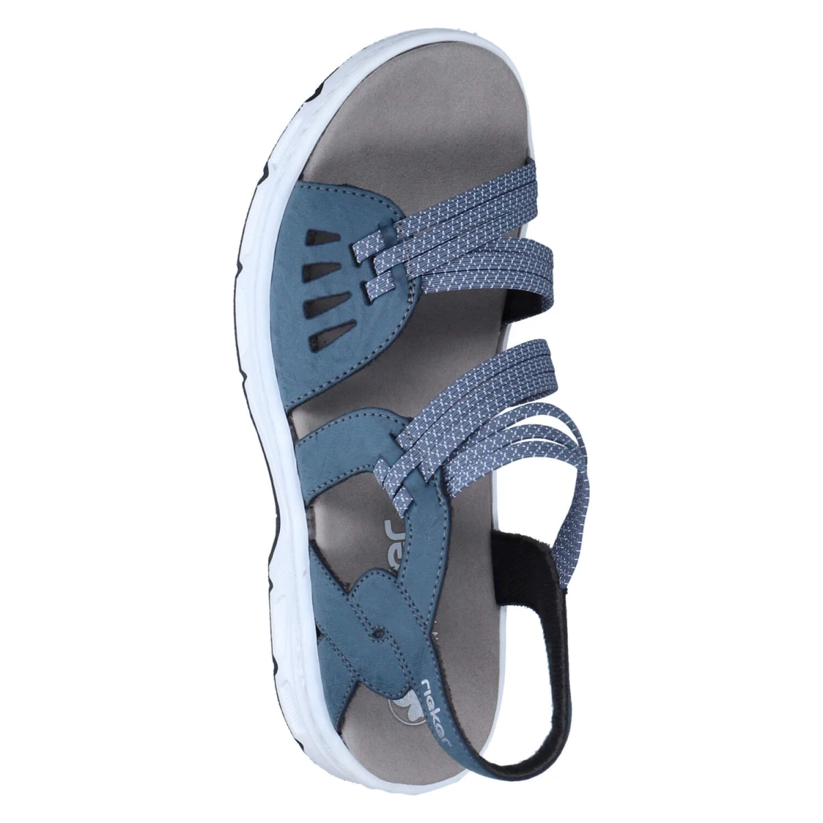 Sandalen - royal/jeans-weiss