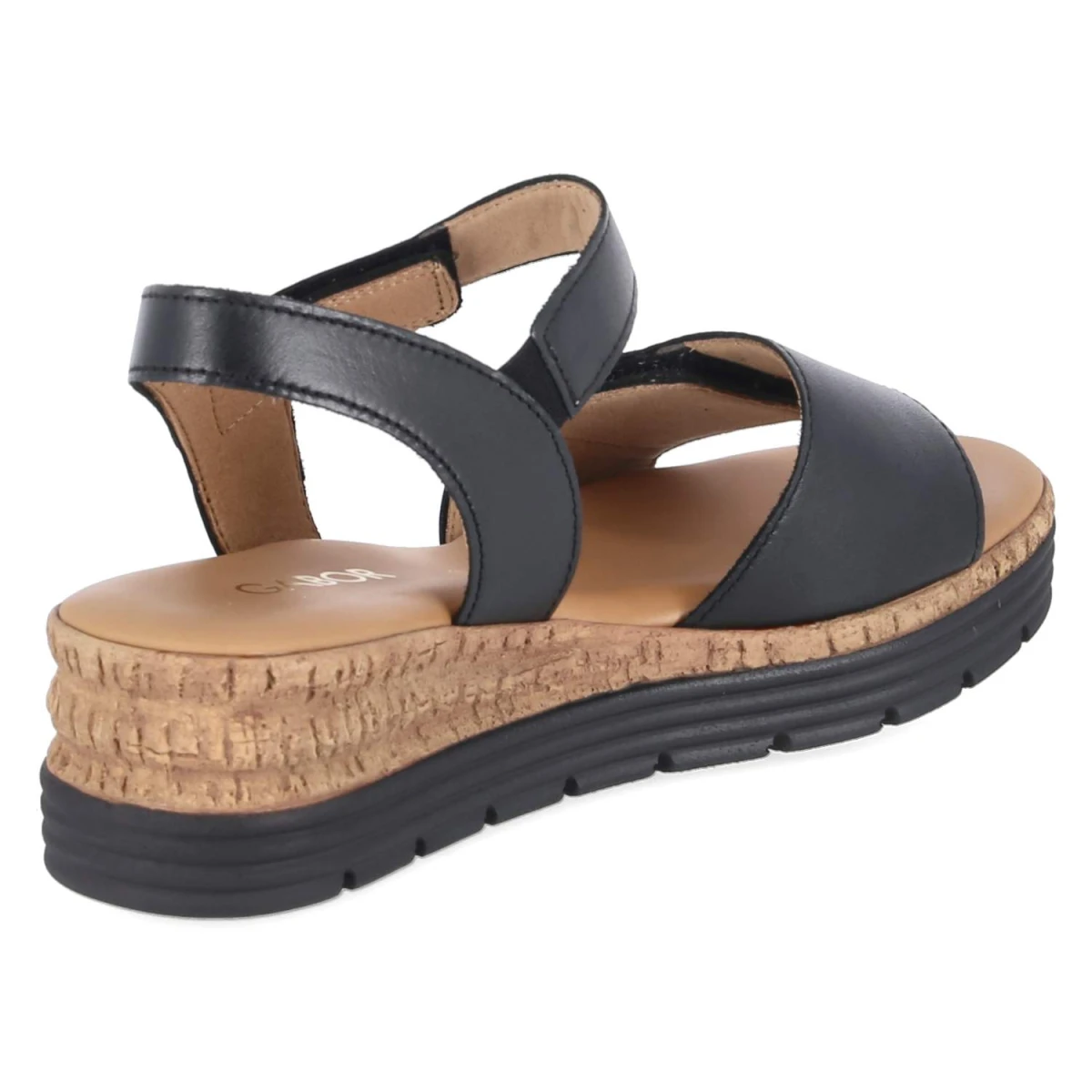 Sandalen - schwarz (uni+gold)