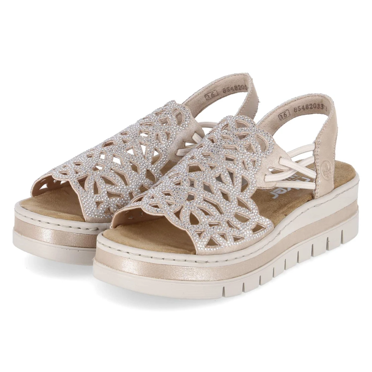 Plateau-Sandalen - beige